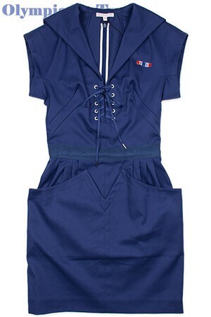 Olympia Le Tan ノースリーブドレス"REVENCE DRESS"/DARK BLUE