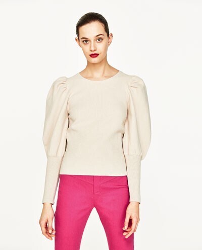 ZARA バルーンスリーブセーター