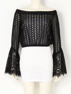 AULA AILA PANEL CORD LASE BLOUSE