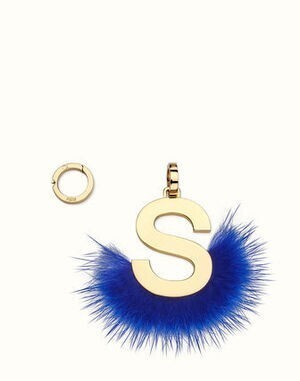 FENDI ABClick Letter Bag Charm O-Z Love & Heart