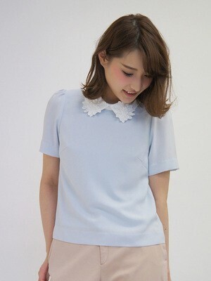 31 Sons de mode 衿レース付プルオーバー