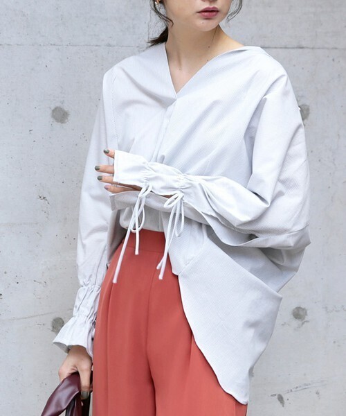 AMERI SLIT SLEEVE OPEN SHIRT
