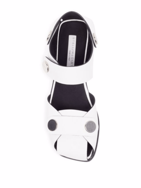 Stella McCartney Snapped Faux-Leather Cage Sandals