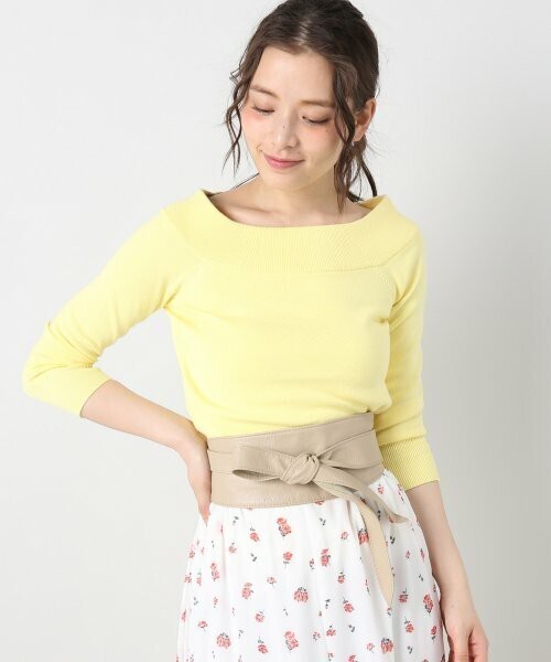 Limitless Luxury コットンオフショルニット◆
