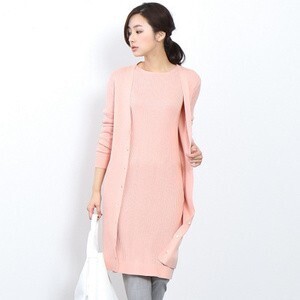 qualite シルクコットンリブカーディガン