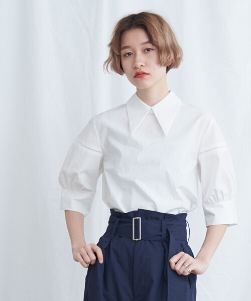 I am I LE COTTON TYPEWRITER RIBBON BLOUSE