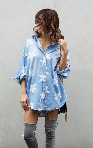 MIRROR9 Star dungaree shirt