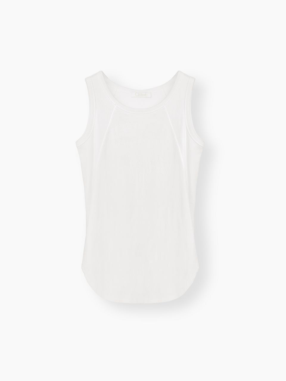 Chloé コットンリブジャージーのタンクトップ