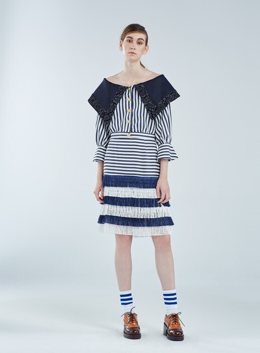 DISAYA TAILORED SAILOR OFF THE SHOULDER TOP