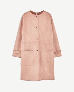 ZARA フェイクスエードコート