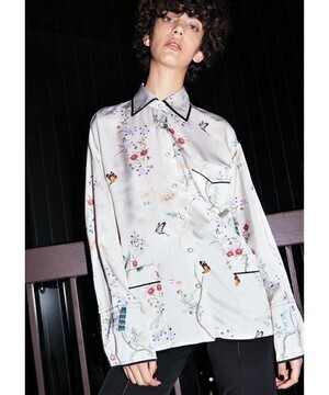 made in HEAVEN NEW BOND STREET / Bell S 総柄サテンシャツ