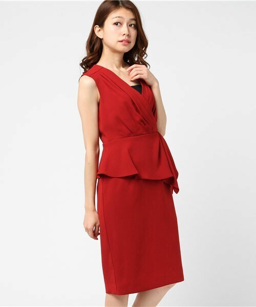 GRACE CONTINENTAL ラップドレープワンピース