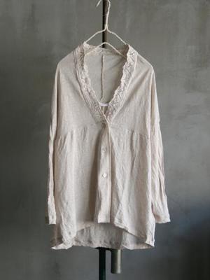 Vlas Blomme 薄手天竺 レース付ケープ