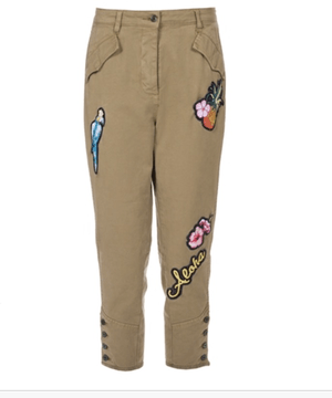 PINKO Cambridge trousers with appliqué details and pockets