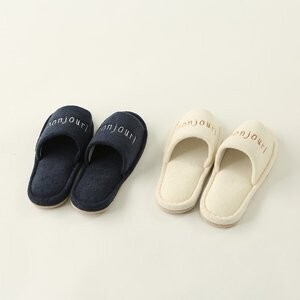 3COINS bonjourロゴスリッパ