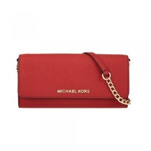 Michael Kors Michael Kors Jet Set Travel Wallet on a Chain in Red