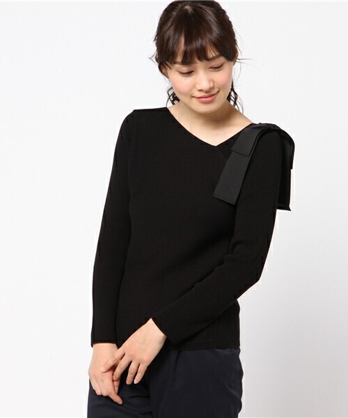 Swingle イレギュラーネックニットプルオーバ
