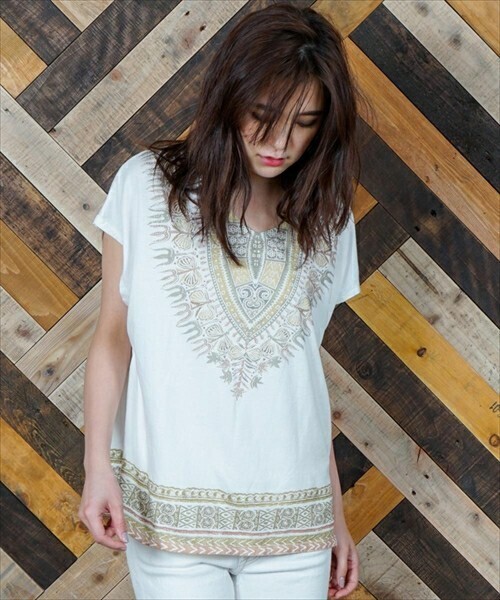 goa Dashiki Printドルマントップス