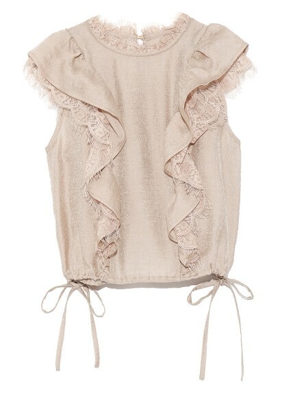 Lily Brown シフォンフリルトップス