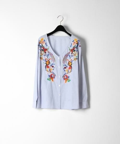 GRACE CONTINENTAL バードマルチ刺繍トップ