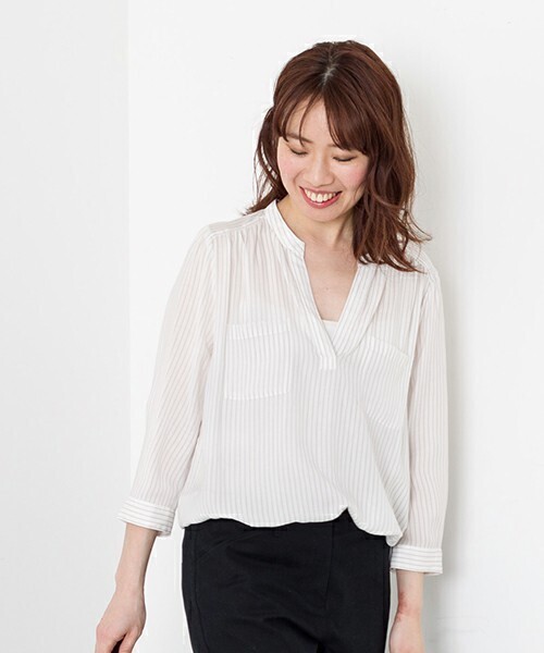 NATURAL BEAUTY BASIC ビエラダブルポケットブラウス