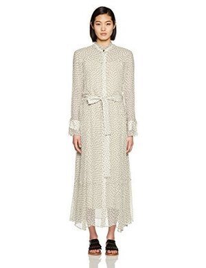 House_Commune ruffle chiffon long dress