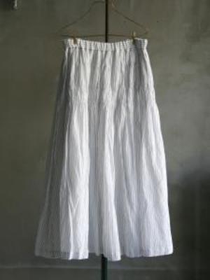 Vlas Blomme 先染ボイルストライプ シャーリングスカート