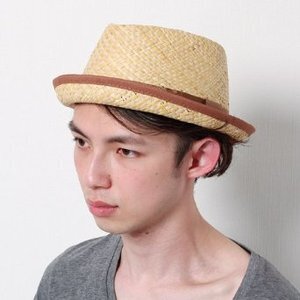 grace Amazon.co.jp：ラフィアハットチェック