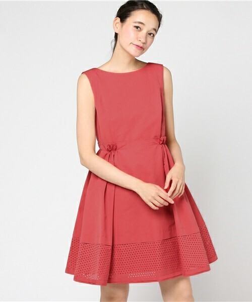 LANVIN en Bleu パンチングワンピース