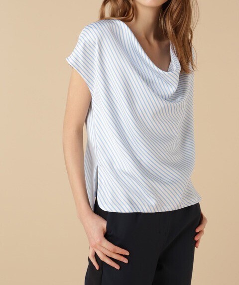 DIANE von FURSTENBERG Open Back Stripe Top