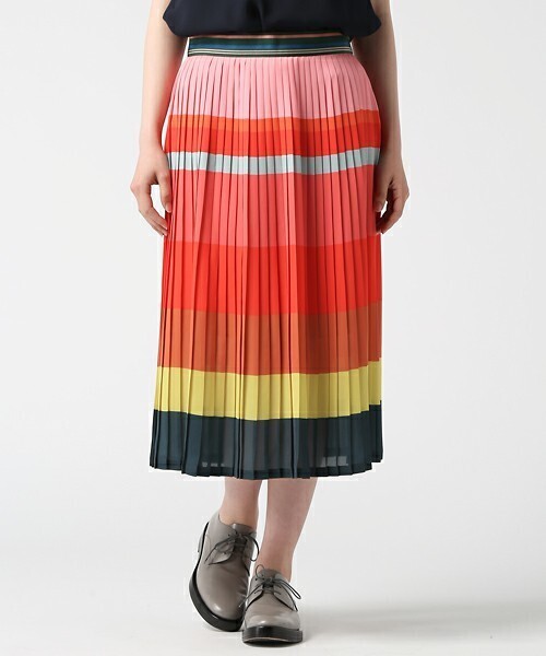 Paul Smith ストライプパネルズ プリーツスカート