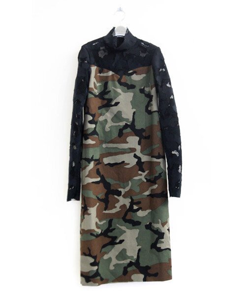 JOHN LAWRENCE SULLIVAN W CAMOUFLAGE SWITCHING DRESS