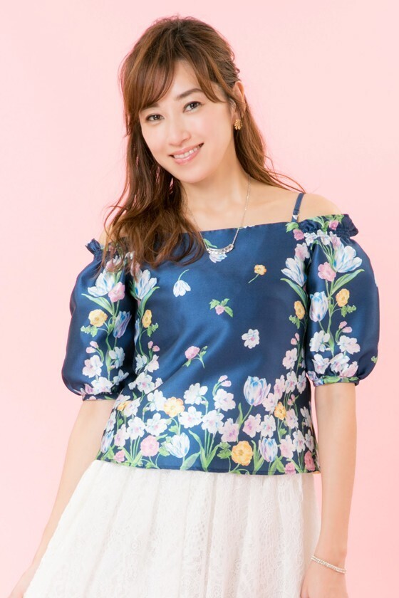 Cherry Ann スプリングプリントトップス