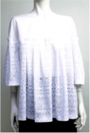 trois T171-81021】trois/レース七分袖トップス