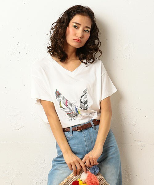 SPIRALGIRL フェザーＴシャツ