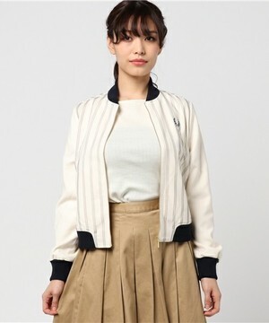 FRED PERRY Stripe Front Bomber Jacket