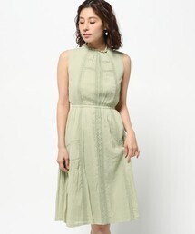 Velnica クレープ×レース クラシカルワンピース