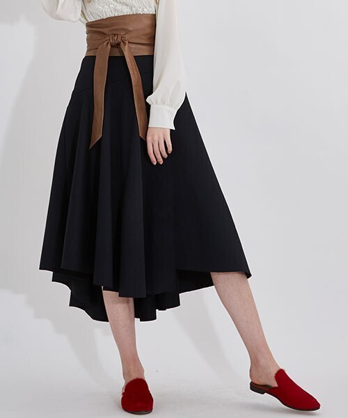 UNITED TOKYO アシンメトリーフレアスカート