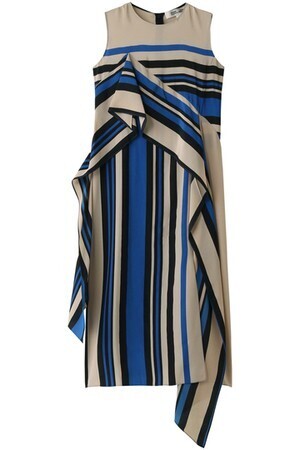 DIANE von FURSTENBERG ノースリーブラッフルドレス