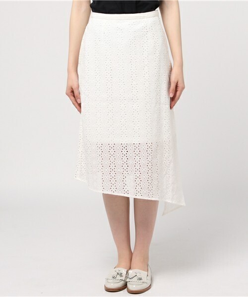 moussy LACE IRREGULAR SKIRT