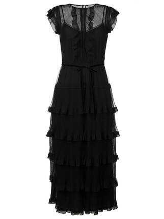 RED VALENTINO フリルチュール パーティードレス