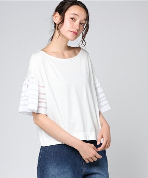 GRACE CONTINENTAL チュールスリーブトップ