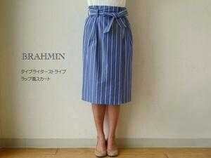 Brahmin タイプライターストライプラップ風スカート