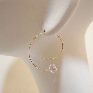 goldandbouncy Melissa McArthur Jewellery/アメジストコイルフープピアス
