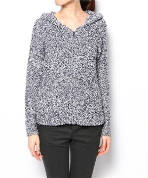BAREFOOT DREAMS 525　Heathered two tone yearn woman's hoodie