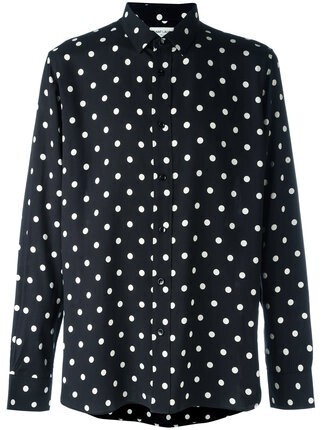 SAINT LAURENT PARIS ポルカドット柄 シャツ