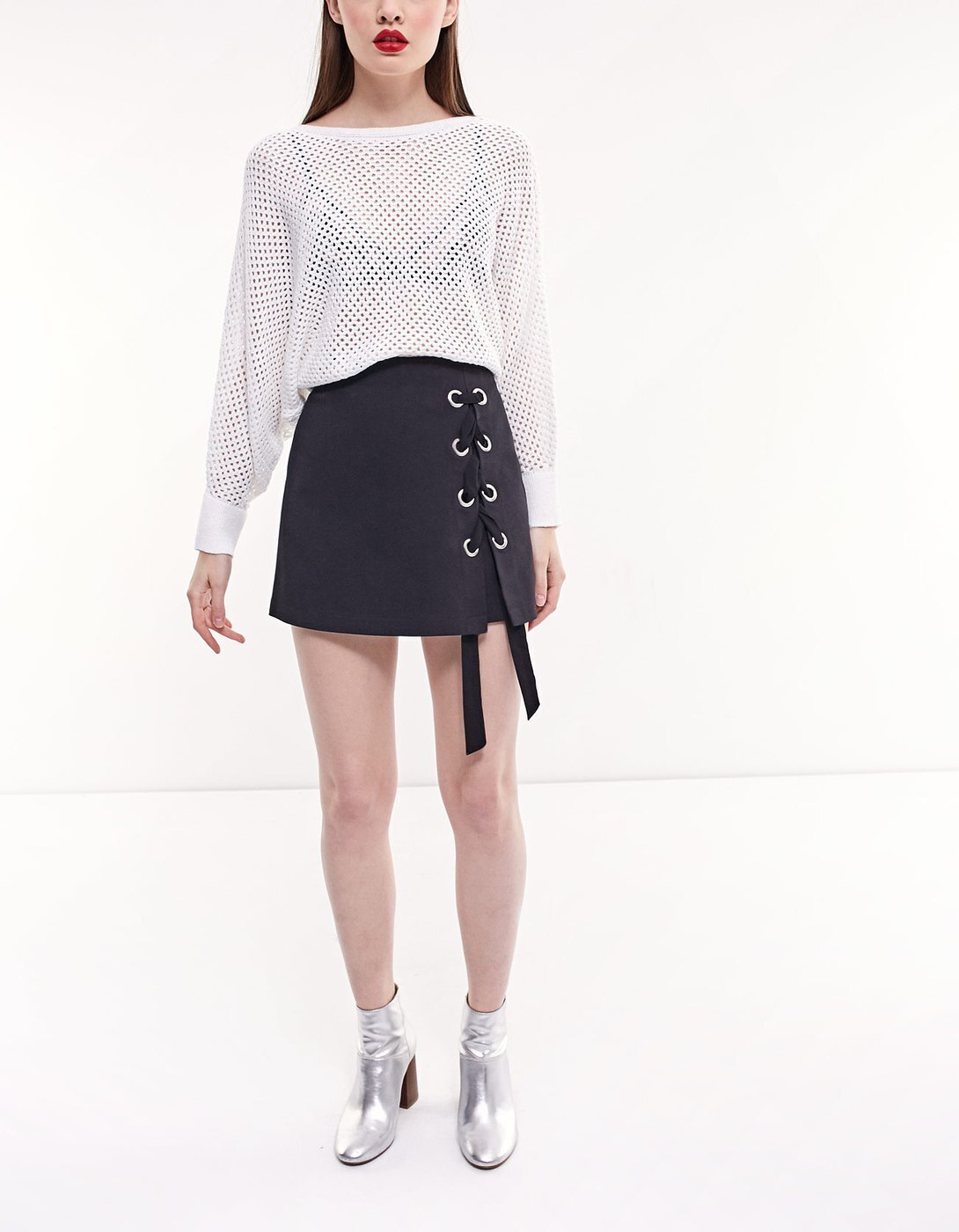 stradivarius Lace up skort
