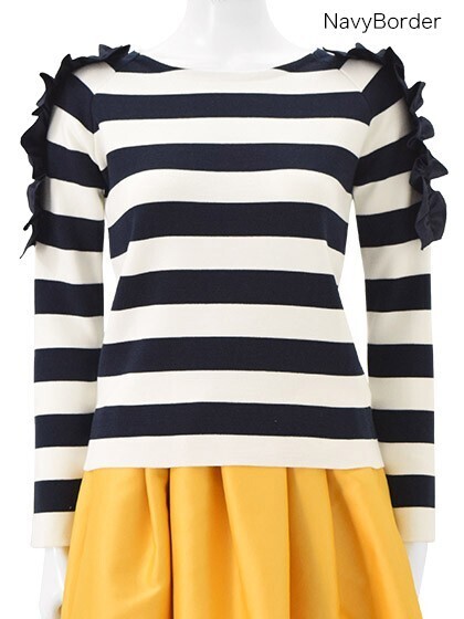 Chesty Frill Design Knit