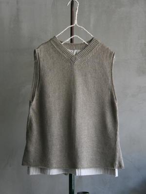 Vlas Blomme レイヤードベスト