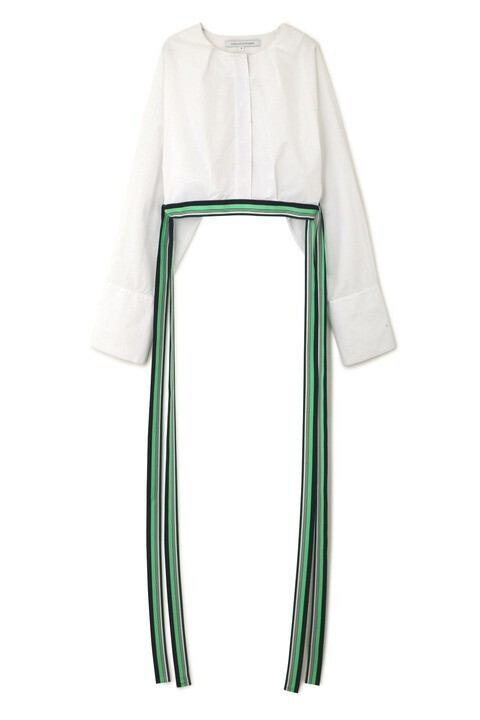 DIANE von FURSTENBERG L/S CROPPED SIDE TIE ブラウス